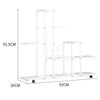 Wrought Iron Plant Stand with Wheels (Green or White)