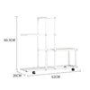 Wrought Iron Plant Stand with Wheels (Green or White)