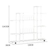 Wrought Iron Plant Stand with Wheels (Green or White)
