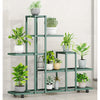 Wrought Iron Plant Stand with Wheels (Green or White)