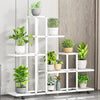 Wrought Iron Plant Stand with Wheels (Green or White)